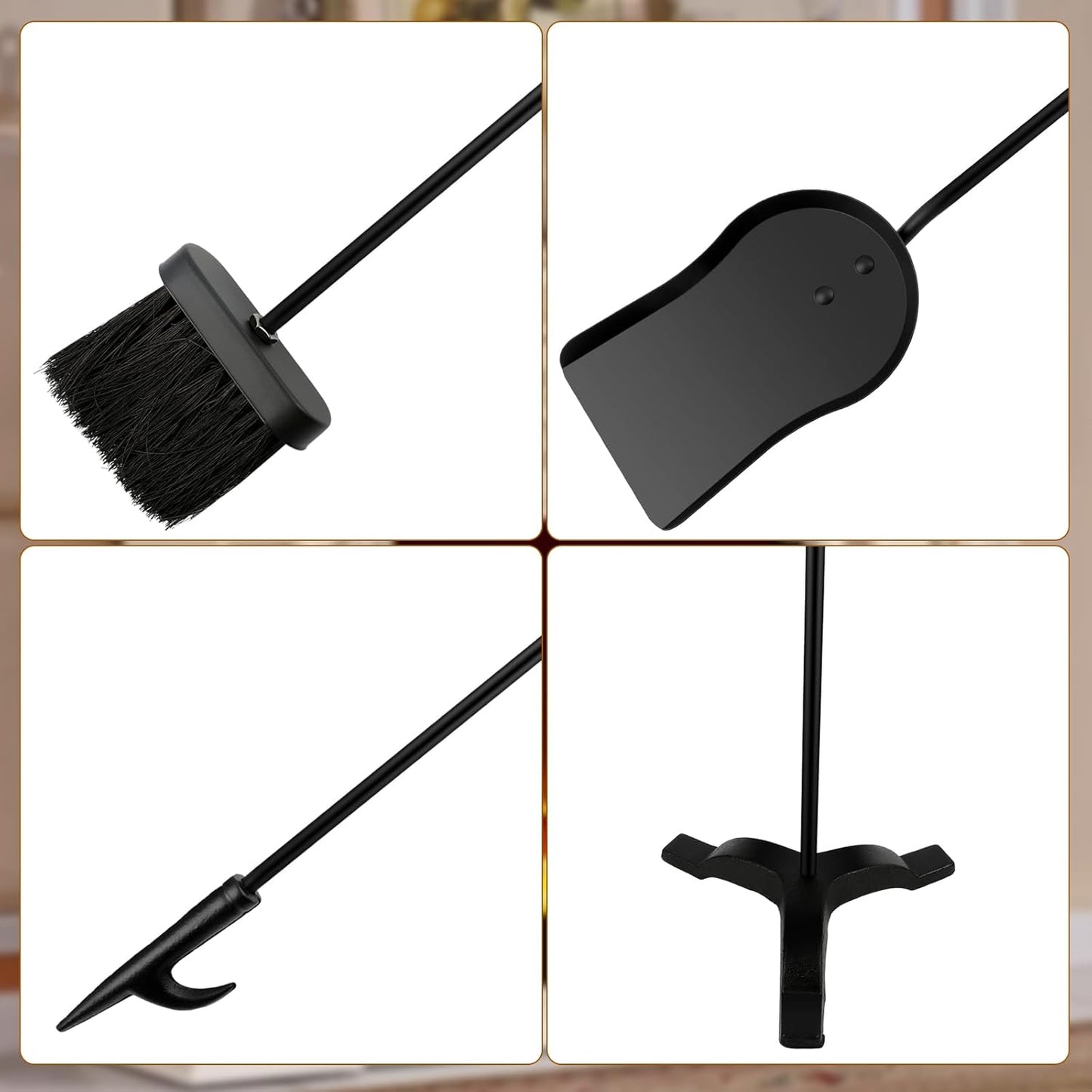 Fireplace Cleaning Kit 4-Piece Ash Tool Set