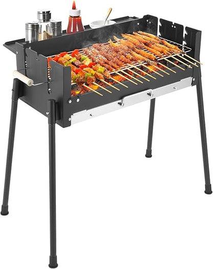 Adjustable BBQ Grill 🍖✨ Stainless Steel Charcoal Cooker