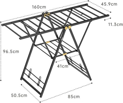 Foldable Ceiling Drying Rack Space-Saving Laundry Hanger