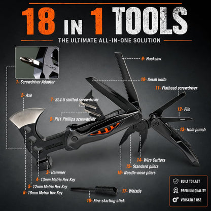 Outdoor Survival Multitool Compact Emergency Gear