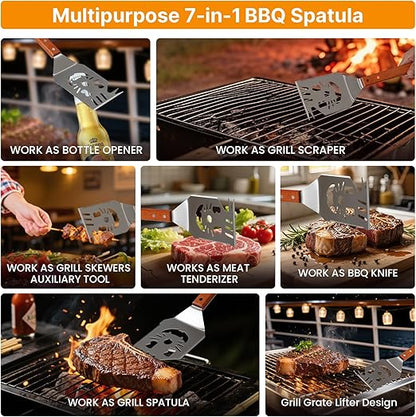 BBQ Grill Accessories Set 🍖✨ Stainless Steel Tools Kit